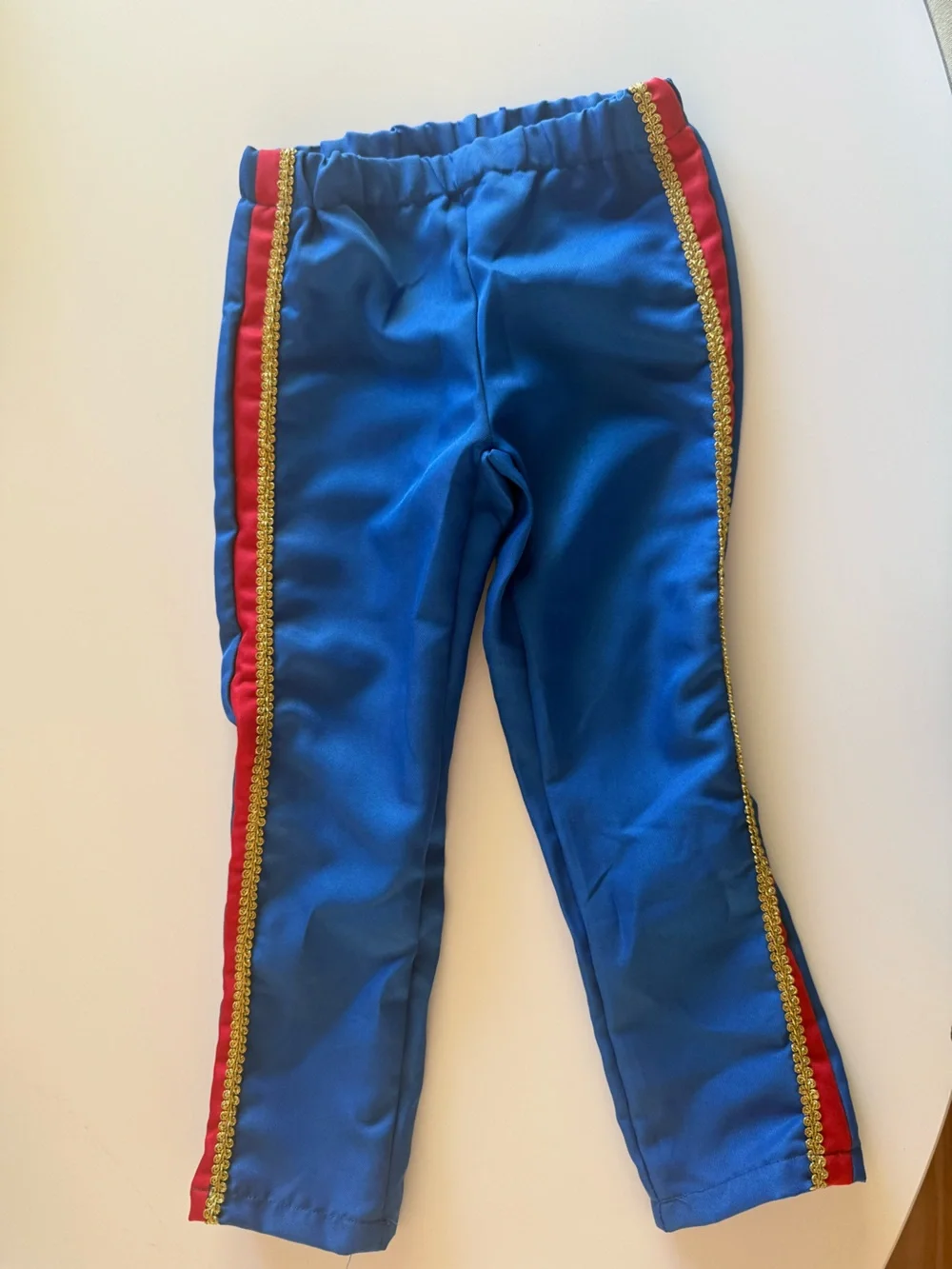 Red Nutcracker-Style Kids Costume Jacket with Gold Trim